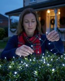 500 Cool White LED String Fairy Lights 8 Function With Timer | 25m