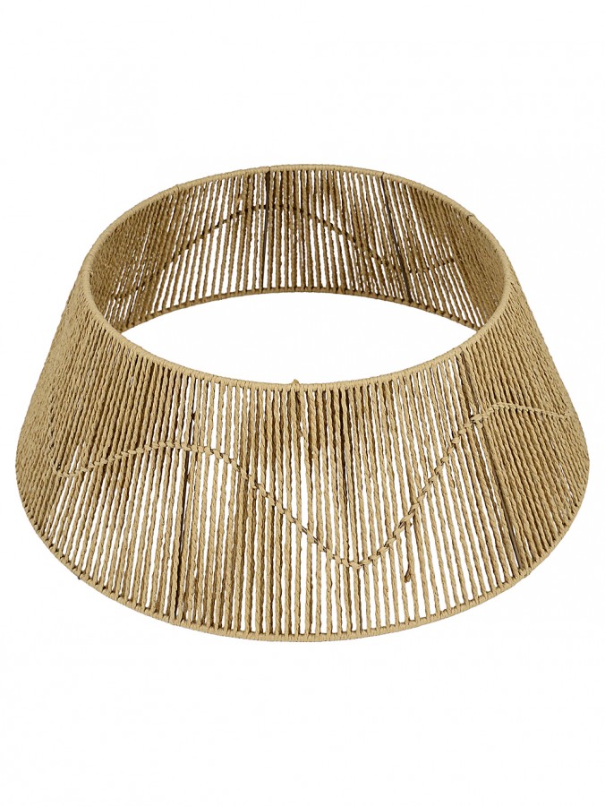 65cm Natural Vertical Weave Paper Rope Christmas Tree Collar