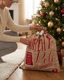 Jute North Pole Good List Approved Checked By Santa & Buddy Gift Sack | 80cm