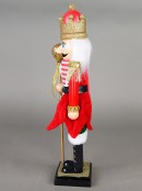 Classic Christmas Nutcracker With Ball Staff Decorative Ornament - 38cm