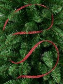 1.85m Red Christmas Beaded Ribbon Garland