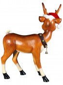 Cute Standing Resin Reindeer Life Size Christmas Decoration Ornament - 1.1m