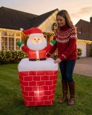 1.5m Santa Pop-Up Chimney | Animated LED Outdoor Inflatable