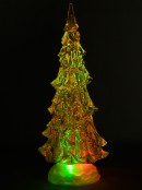 LED Illuminated Glittered Christmas Tree Snow Globe - 40cm