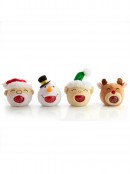 Assorted Santa, Snowman, Elf & Reindeer Christmas Plush Ball Jellies 
