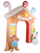 Gingerbread & Candy Theme Arch Illuminated Christmas Inflatable Display - 3m