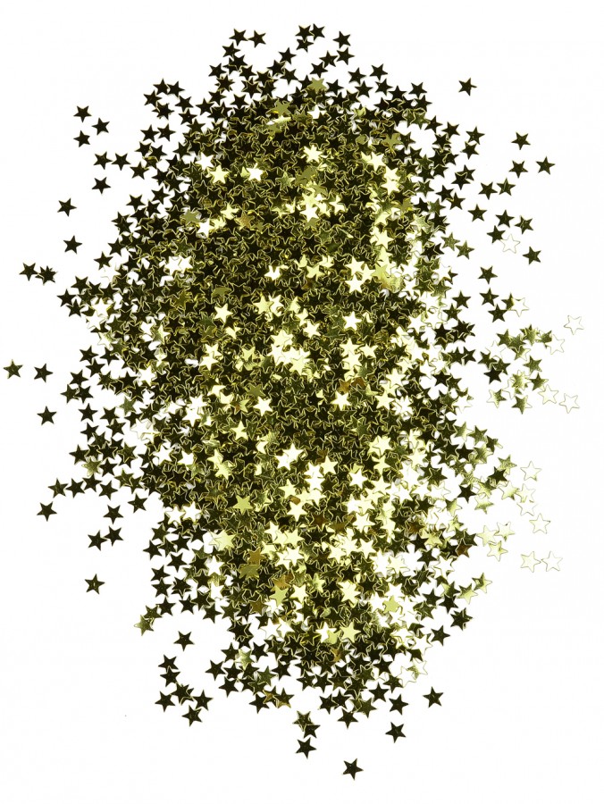 Shiny Gold Star Shape Decorative Christmas Confetti - 40g
