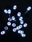 20 Cool White Concave LED Bulb Christmas String Battery Lights - 2.4m