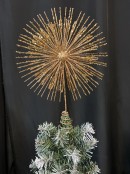 38cm Gold Glitter Starburst Christmas Tree Top Decoration