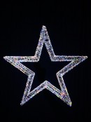 Multi Colour LED 3D Standing Lucid Christmas Star Light Display - 1m