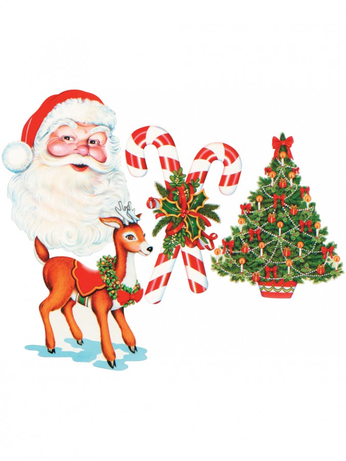 Christmas Theme Cardboard Cut-outs - 4 pack