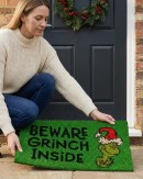 75cm Dr Suess Beware Grinch Inside Doormat