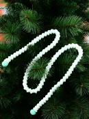 1.3m Green & White Swirl Christmas Tree Wired Garland