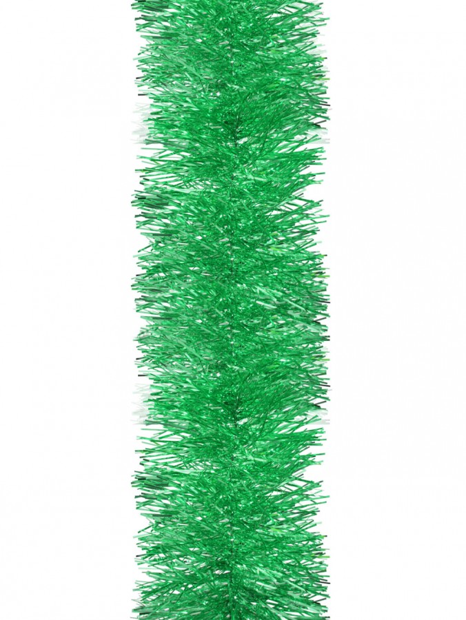 Green Metallic 4ply Tinsel Garland - 10cm x 5.5m