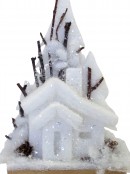 Dacron Reindeer & Trees Ornament - 15cm
