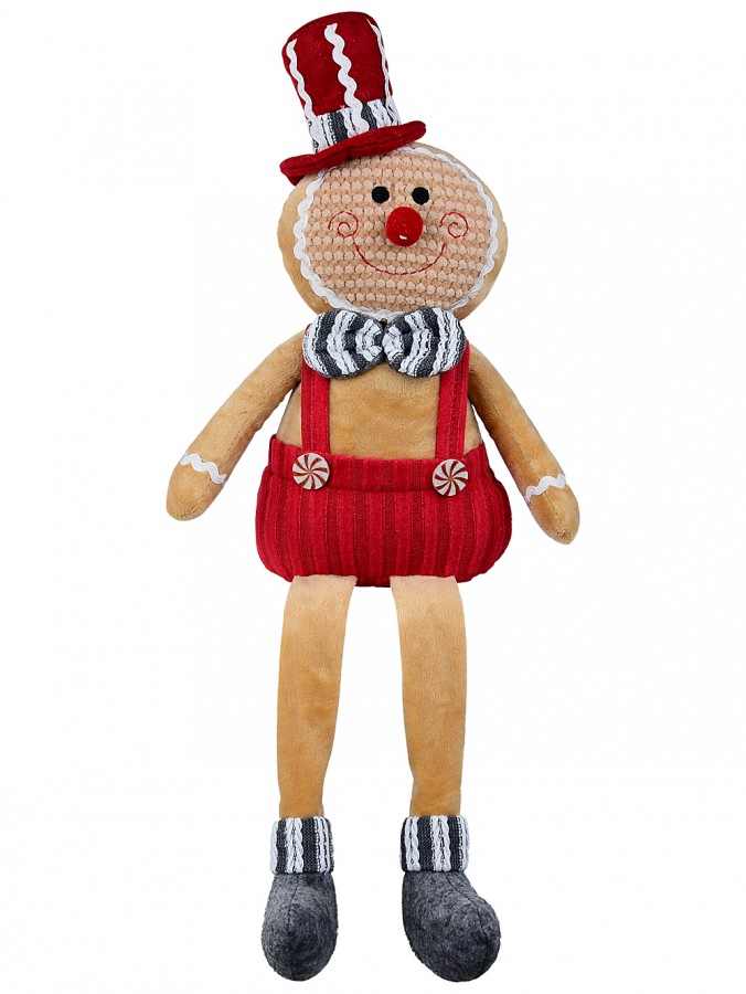 Dangling Leg Gingerbread Man | 47cm Soft Dapper Gentleman Plush Toy