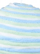15cm Blue, Green & White Chenille Like Cord Christmas Ball Bauble
