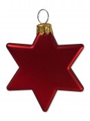 Red Gold & Green Metallic & Matte Star Decorations - 20 x 65mm