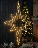 59cm Warm White LED Northern Star String Light Display