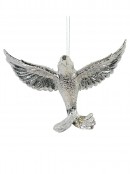 Silver Hummingbird Hanging Ornament - 13cm