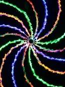 Multi Colour LED Spiral Catherine Wheel Firework String Light Silhouette - 91cm