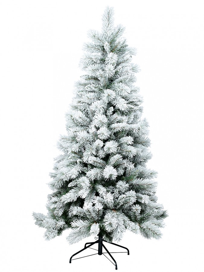 2.3m Yukon Winter Moderately Flocked Tree With 1265 Spruce & Fir Tips
