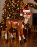 1.1m Cute Standing Reindeer Life Size Resin Christmas Ornament