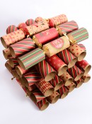 Natural Kraft With Red & Green Christmas Cracker Bon Bons - 50 x 30cm