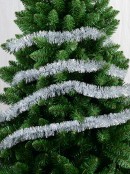 5m Silver Metallic Fir Needle 6ply 50mm Tinsel Garland