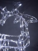 3D LED Ice-Look Standing Deer Light Display - 74cm