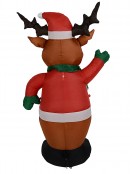 Adorable Waving Reindeer Illuminated Christmas Inflatable Display - 1.2m