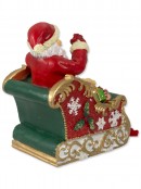 Santa In Sleigh Stocking Holder - 17cm