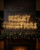 1.6m Vibrant Merry Christmas Outdoor LED Warm White String Light Display