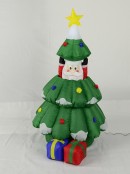 Santa In Christmas Tree With Gifts Inflatable - up to 1.6m