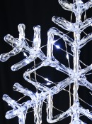 Cool White LED Stellar Dendrite Snowflake Christmas Tree Top Decoration - 29cm