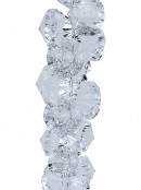 Diamond Simulant Cluster Icicle Decoration With Silver Glitter - 26cm