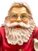 Kneeling Santa With Gift Bag Christmas Decor - 40cm