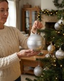 32x Lustrous Silver Essential & Grand Mixed Finish Ball Bauble | 60mm & 15cm