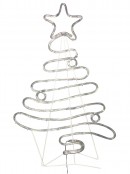 Flowing Ribbon Style Christmas Tree LED Rope Light Silhouette - 88cm