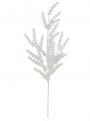 64cm White Frost Flowers Look Spray Long Christmas Stem