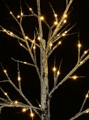 Neutral White LED & Snow Accented Winter Forest 3D Christmas Tree - 1.5m
