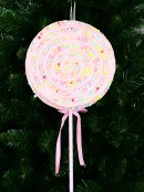 49cm Pink Lollipop Swirl With Mixed Pastel Sprinkles Long Christmas Stem