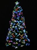 1.5m Vivid Multi Colour Dynamic LED Fibre Optic Christmas Tree With 185 Tips