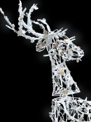 Standing LED Reindeer With Reflective Sequins Light Display - 1.2m