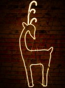 1.1m Chic Reindeer With Warm White Neon Flex Light Display