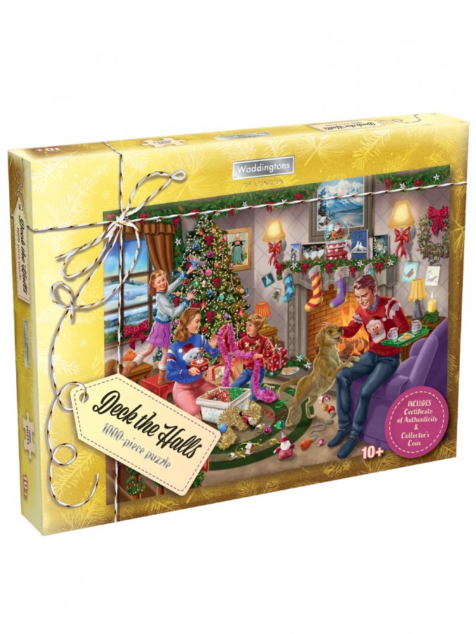 Waddingtons Deck The Halls Scene Christmas Jigsaw Puzzle - 1000 pieces