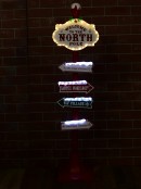 Welcome To The North Pole Indoor Light Christmas Directional Signpost - 1.5m