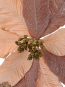 28cm Three Style Pink & Rose Gold Poinsettia Flower Christmas Tree Clip Pick