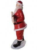 Classic Santa Claus Statue & Banner Resin Life Size Christmas Ornament - 1.5m