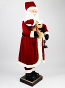 1.5m Classic Singing Life Size Santa Animated Toy With Lantern & Teddy Bear